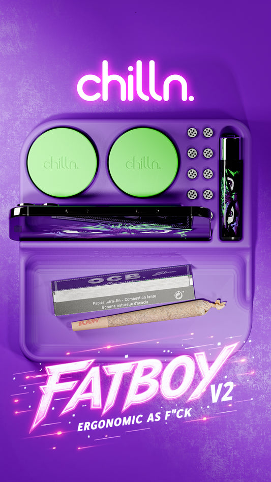 FATBOY 2 – 7-in-1 Rolling Tray & Stash Station - Compact. Upgraded. Ergonomic