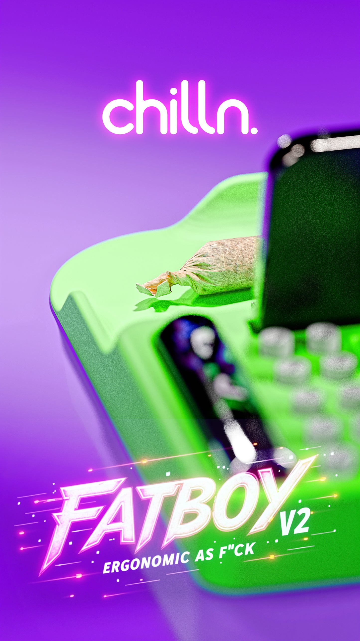 FATBOY 2 – 7-in-1 Rolling Tray & Stash Station - Compact. Upgraded. Ergonomic